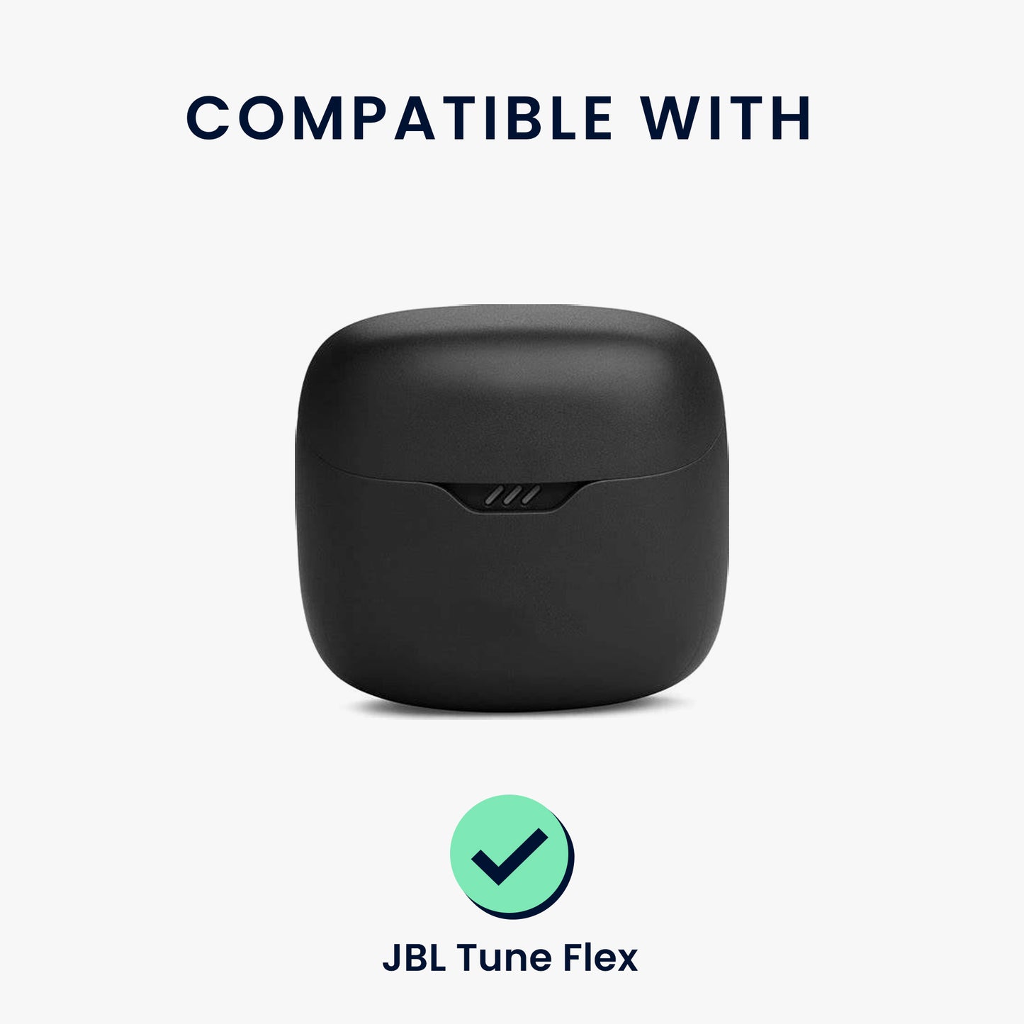 kwmobile Case for JBL Tune Flex Case - Headphone Protective Cover with Carabiner