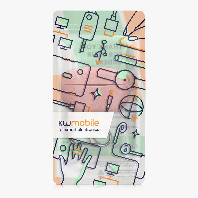 kwmobile Case for Sony WF-1000XM5 Cover - Headphone Protective Case with Carabiner