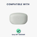 kwmobile Case for Sony WF-1000XM5 Cover - Headphone Protective Case with Carabiner