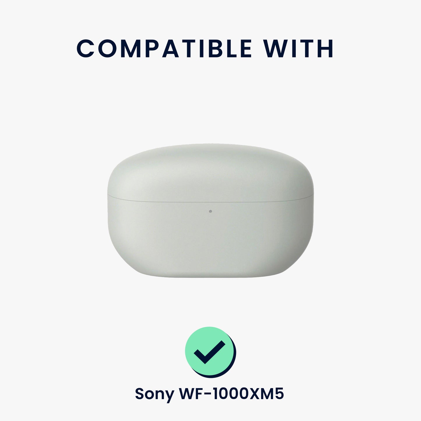 kwmobile Case for Sony WF-1000XM5 Cover - Headphone Protective Case with Carabiner