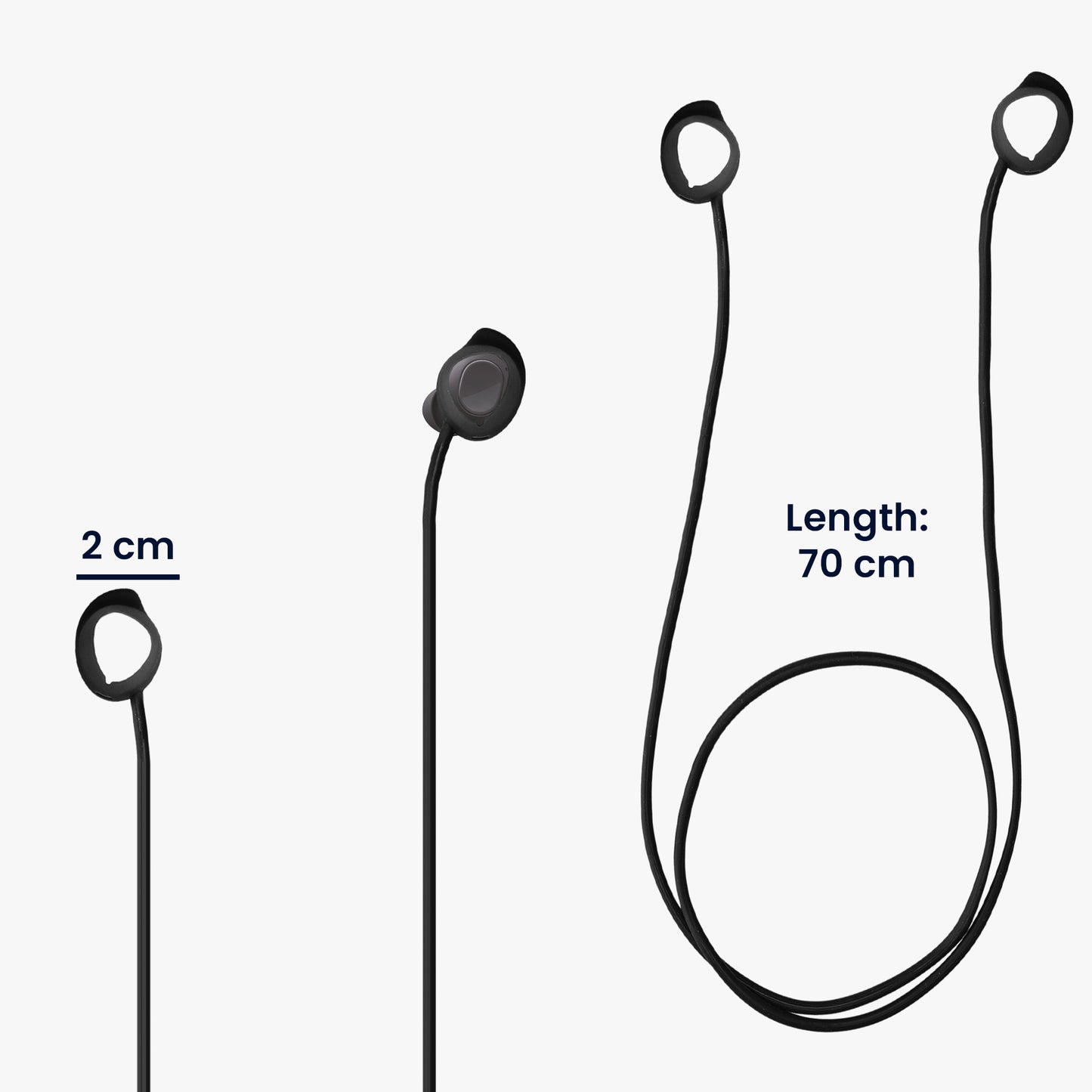 kwmobile Retaining Strap compatible with Samsung Galaxy Buds FE Headphones Holder Band Strap