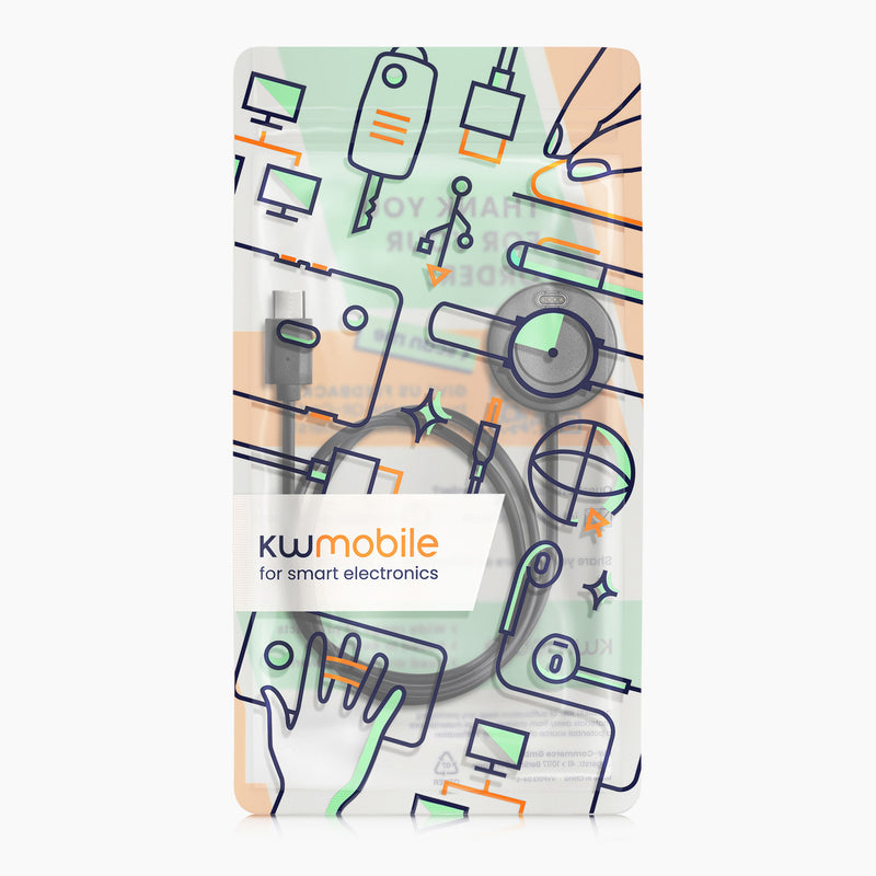 kwmobile USB C Charging Cable compatible with Garmin Forerunner 55 / 255 / 255 Music / vivoactive 5 / Fenix / Quatix Cable Charger Smartwatch Type C Replacement Cable Fitness Tracker Charging Cable