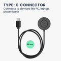 kwmobile USB C Charging Cable compatible with Garmin Forerunner 55 / 255 / 255 Music / vivoactive 5 / Fenix / Quatix Cable Charger Smartwatch Type C Replacement Cable Fitness Tracker Charging Cable