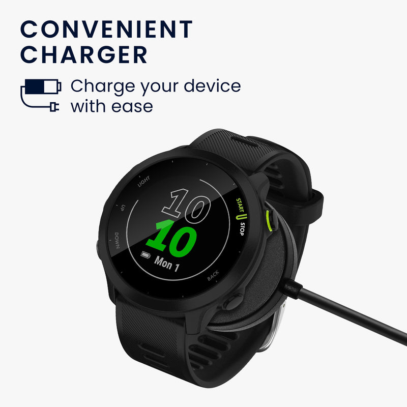 kwmobile USB C Charging Cable compatible with Garmin Forerunner 55 / 255 / 255 Music / vivoactive 5 / Fenix / Quatix Cable Charger Smartwatch Type C Replacement Cable Fitness Tracker Charging Cable