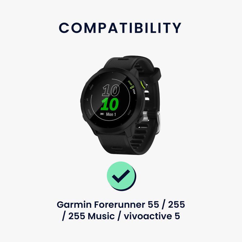 kwmobile USB Charger compatible with Garmin vivoactive 6 / vivoactive 5 / Forerunner 55 / 255 / 255 Music - USB Cable Charger Stand - Smartwatch Charging Station - Charging Cable with Stand Function