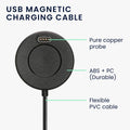 kwmobile USB Cable Charger compatible with Garmin Forerunner 55 965 955 265 255 165 / Vivoactive 5 / Vivoactive 6 / Epix Charging Cable - Smart Watch Replacement Cable - Fitness Tracker Charging Cable