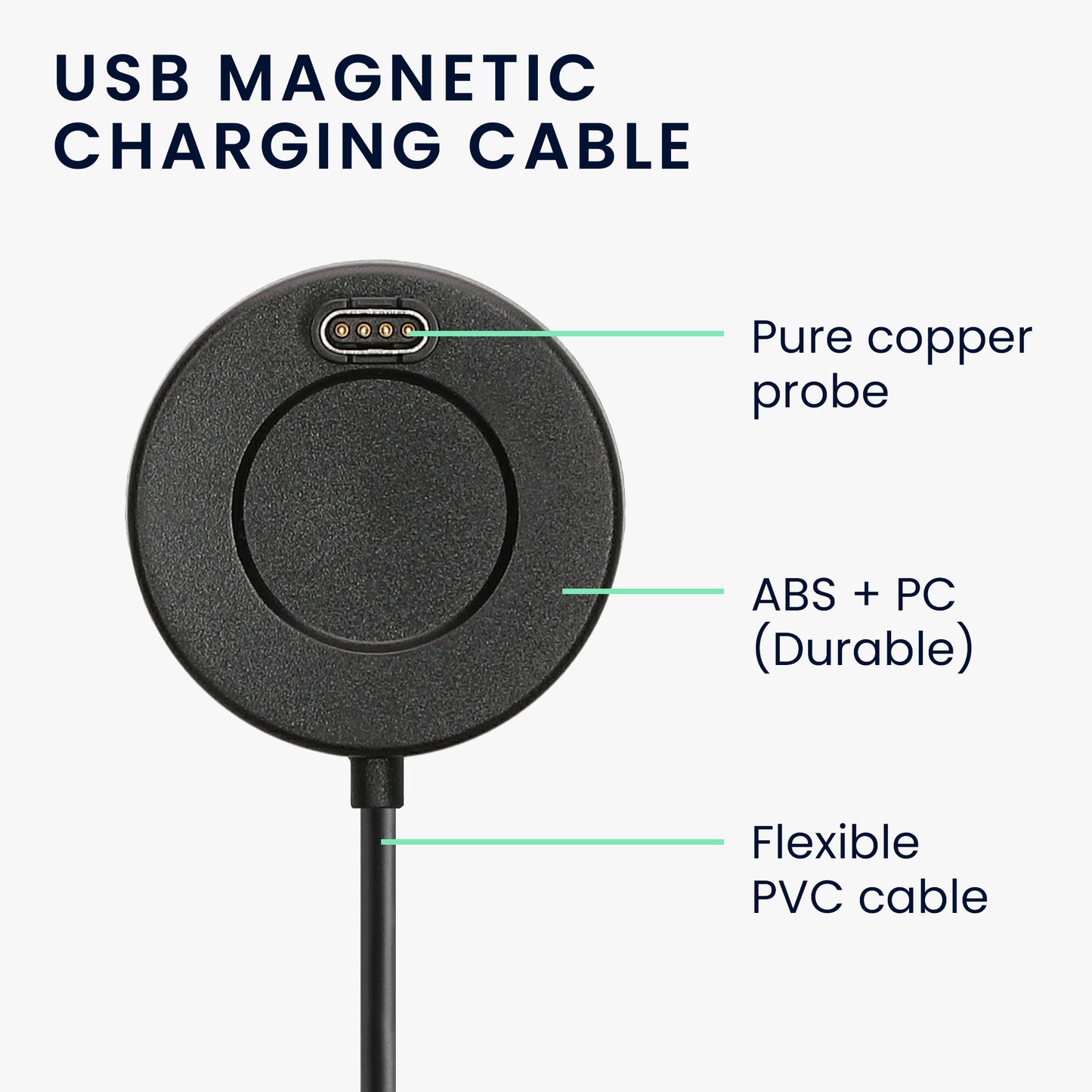 kwmobile USB Cable Charger compatible with Garmin Forerunner 55 965 955 265 255 165 / Vivoactive 5 / Vivoactive 6 / Epix Charging Cable - Smart Watch Replacement Cable - Fitness Tracker Charging Cable