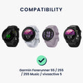 kwmobile USB Cable Charger compatible with Garmin Forerunner 55 965 955 265 255 165 / Vivoactive 5 / Vivoactive 6 / Epix Charging Cable - Smart Watch Replacement Cable - Fitness Tracker Charging Cable