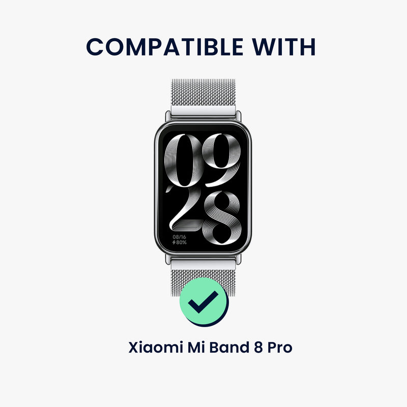 kwmobile Metal Adapter with 22mm Band Width Compatible with Xiaomi Mi Band 8 Pro Watch Strap Smartwatch Bracelet Connector Adapter Set