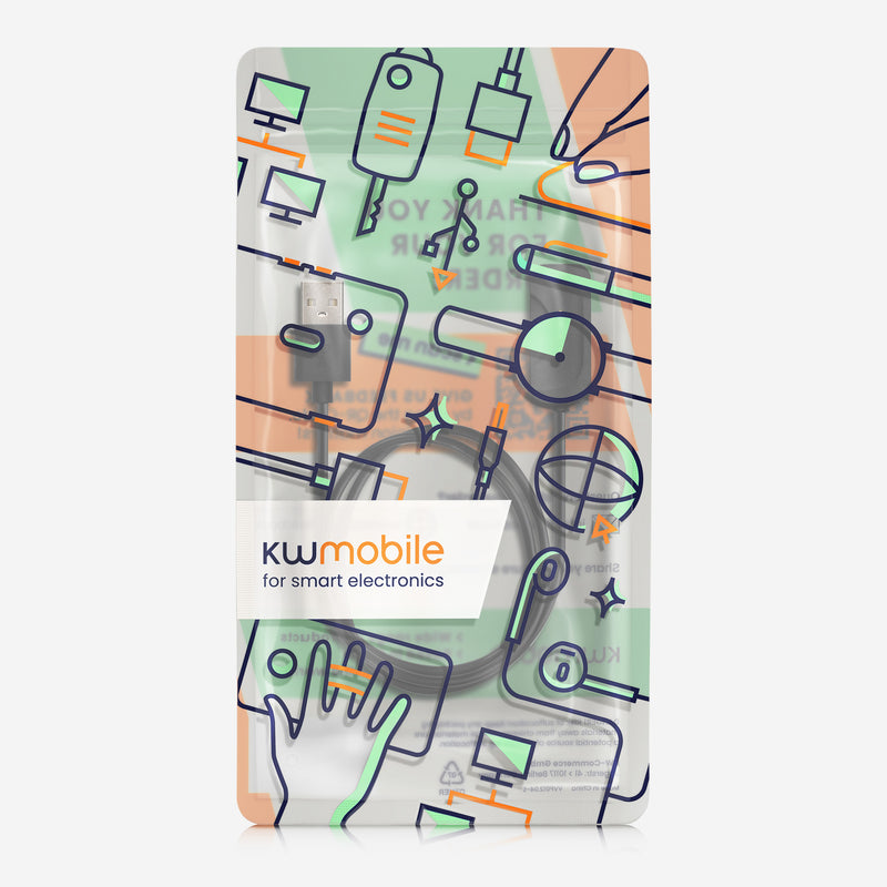 kwmobile USB Cable Charger compatible with OnePlus Watch 2 / Watch 3 Charging Cable - Smart Watch Replacement Cable - Fitness Tracker Charging Cable