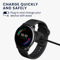 kwmobile USB Cable Charger compatible with OnePlus Watch 2 / Watch 3 Charging Cable - Smart Watch Replacement Cable - Fitness Tracker Charging Cable