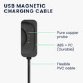 kwmobile USB Cable Charger compatible with OnePlus Watch 2 / Watch 3 Charging Cable - Smart Watch Replacement Cable - Fitness Tracker Charging Cable
