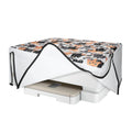 kwmobile Leinen Cover kompatibel mit HP Envy Inspire 7220e / Inspire 7255e Hülle - Tasche für Drucker - Staubschutzhülle Schutzhaube Schutzhülle - Orange Schwarz Weiß Orange  [dsg02]