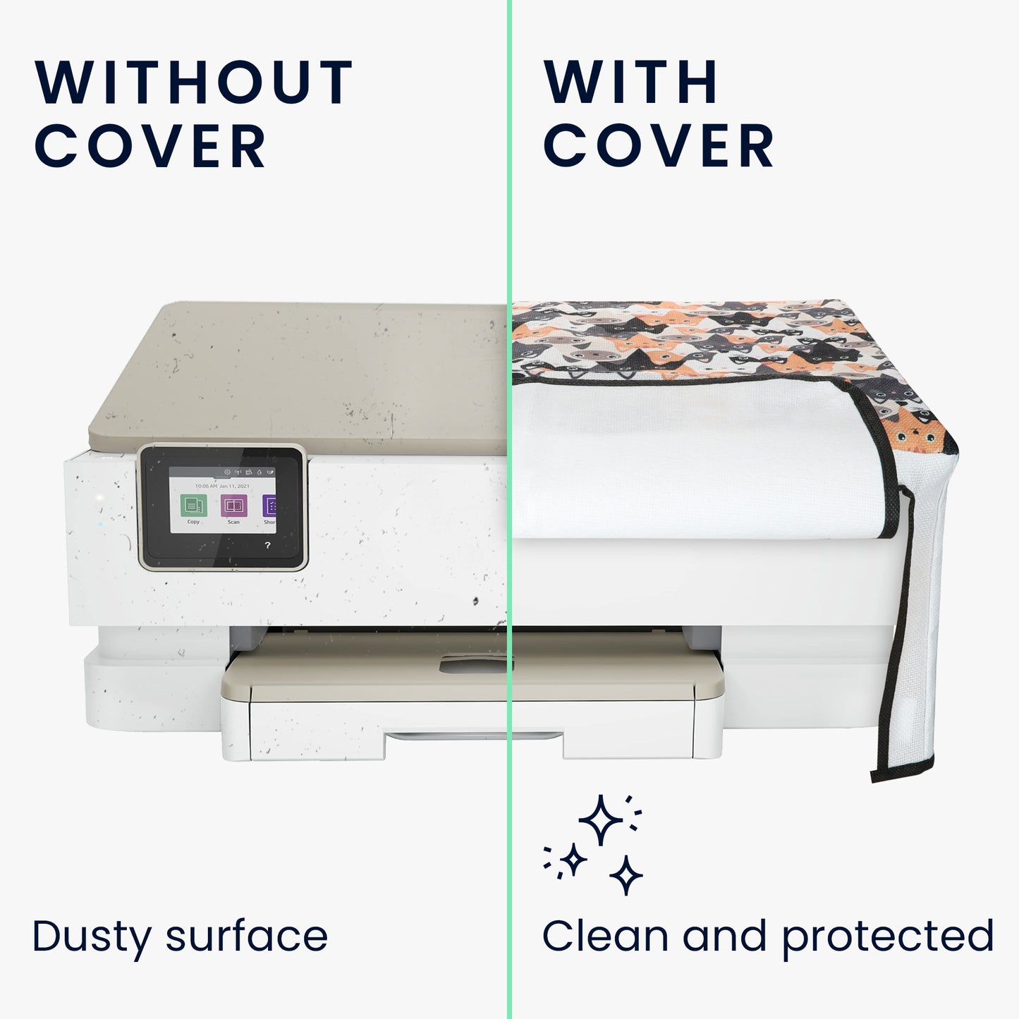 kwmobile Cover compatible with HP Envy Inspire 7220e / Inspire 7255e Case Bag for Printer Dust Cover Protective Hood Protective Case