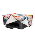 kwmobile Leinen Cover kompatibel mit Epson Expression Home XP-2200 / XP-2205 / Brother T580DW Hülle - Tasche für Drucker - Staubschutzhülle Schutzhaube Schutzhülle - Pink Dunkelblau Creme Pink  [dsg01]