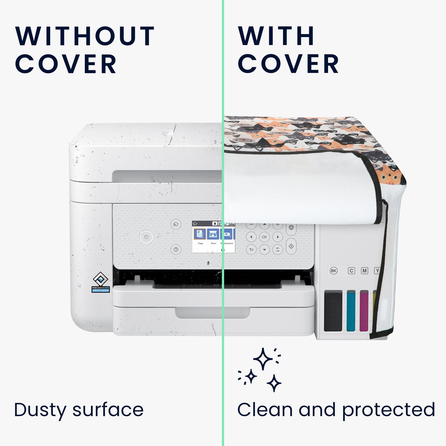 kwmobile Cover compatible with Epson Eco Tank ET-3850 / Eco Tank ET-4856 Printer Dust Cover Protective Hood Protective Sleeve