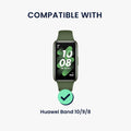 kwmobile Genuine Leather Watch Strap for Huawei Band 10 / 9 / 8 Wristband Replacement Strap for Fitness Tracker Replacement Band Smartwatch