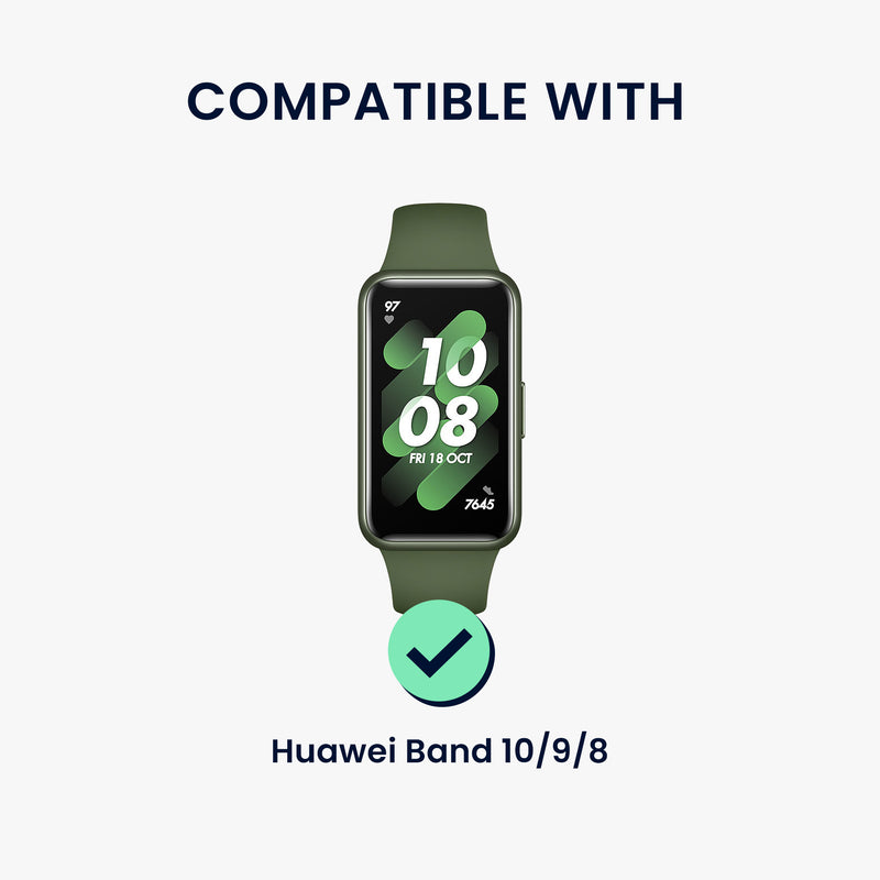 kwmobile Genuine Leather Watch Strap for Huawei Band 10 / 9 / 8 Wristband Replacement Strap for Fitness Tracker Replacement Band Smartwatch