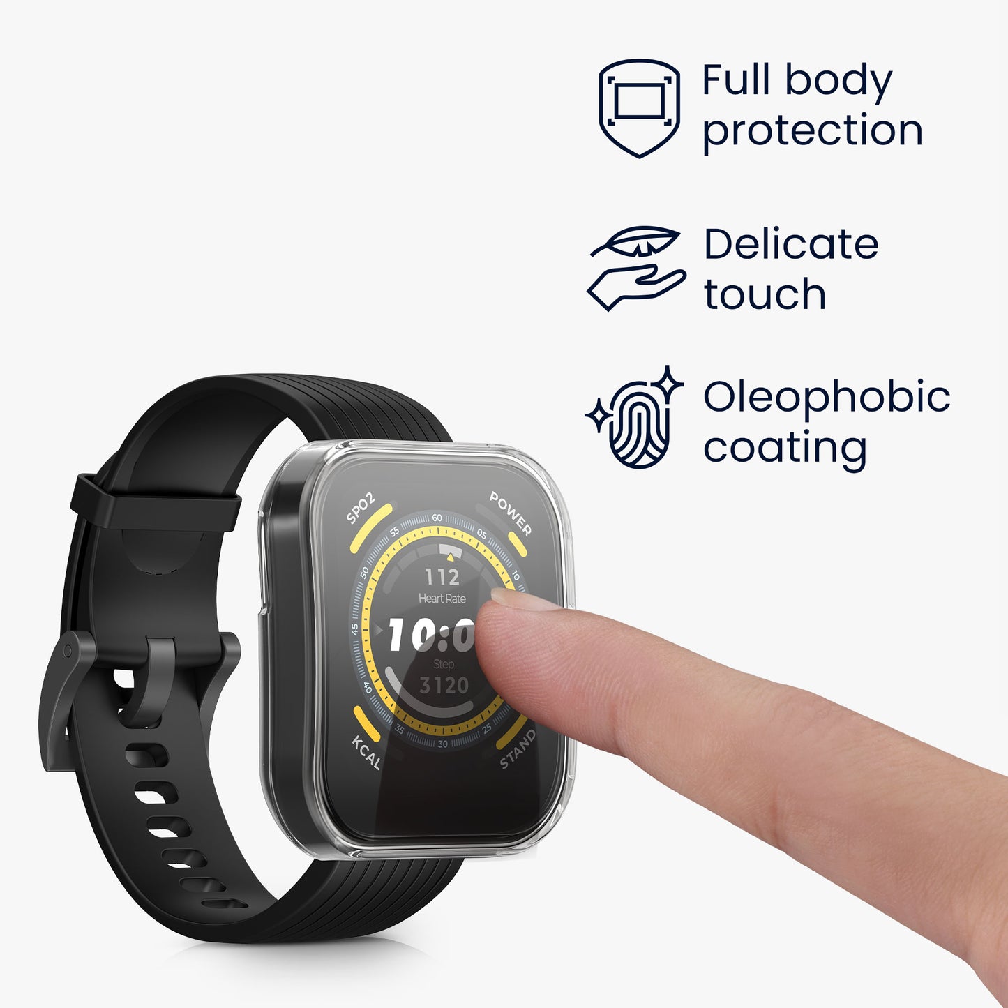 kwmobile Screen Protector for Huami Amazfit Bip 5 Fullbody Display Cover Set