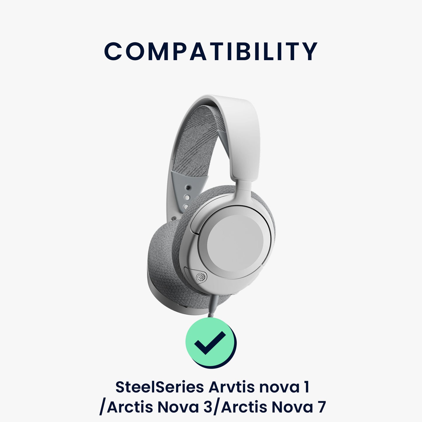 2x Ear Pads for SteelSeries Arctis Nova 1 / Arctis Nova 3 / Arctis Nova 7
