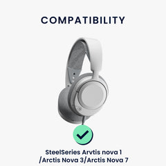 2x Ohrpolster für SteelSeries Arctis Nova 1 / Arctis Nova 3 / Arctis Nova 7 - Schwarz - Sonstiges