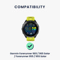 kwmobile Watch Strap for Garmin Forerunner 965 / 965 Solar / Forerunner 955 / 955 Solar Strap Fitness Tracker Band Set Replacement Strap Smartwatch