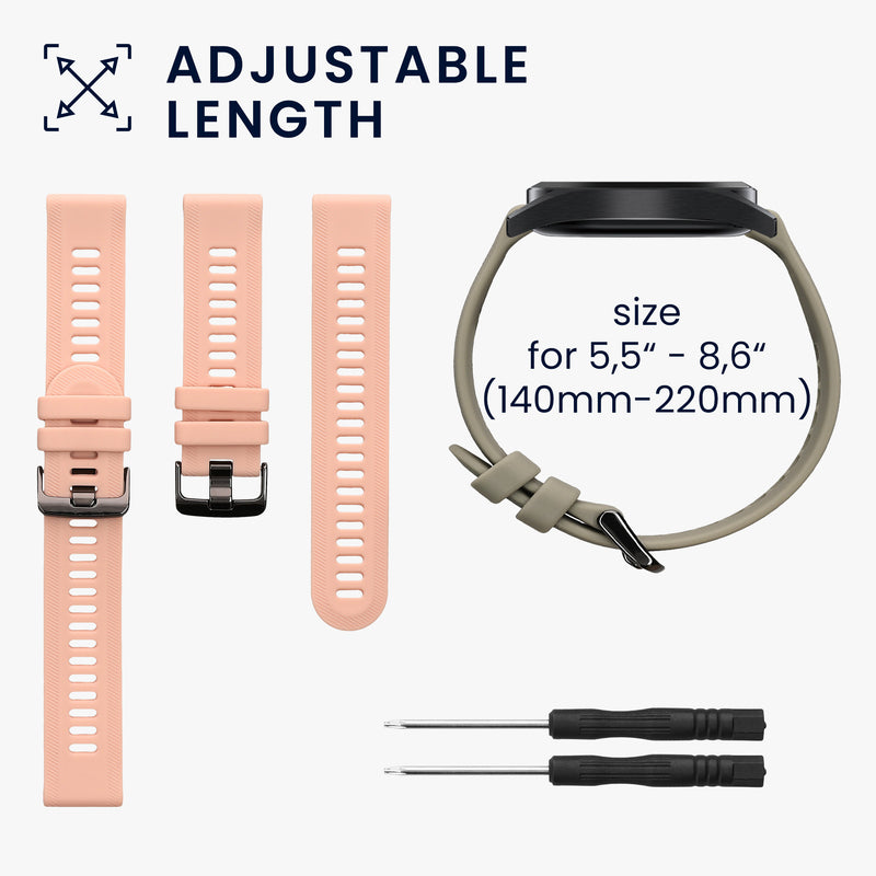 kwmobile Watch Strap for Garmin Forerunner 965 / 965 Solar / Forerunner 955 / 955 Solar Strap Fitness Tracker Band Set Replacement Strap Smartwatch