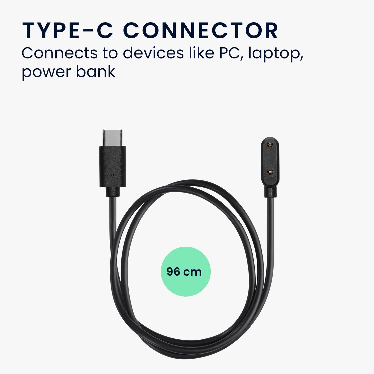kwmobile USB C Charging Cable compatible with Samsung Galaxy Fit 3 Cable Charger Smart Watch Replacement Cable Fitness Tracker Charging Cable