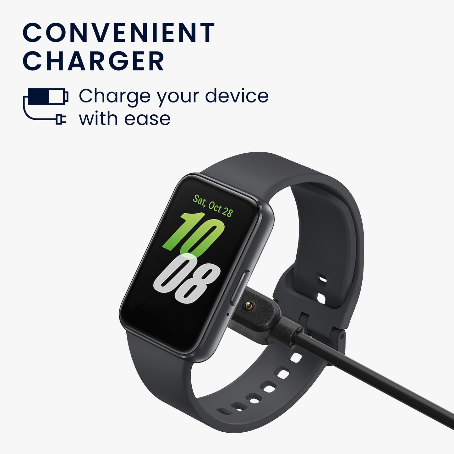 kwmobile USB C Charging Cable compatible with Samsung Galaxy Fit 3 Cable Charger Smart Watch Replacement Cable Fitness Tracker Charging Cable