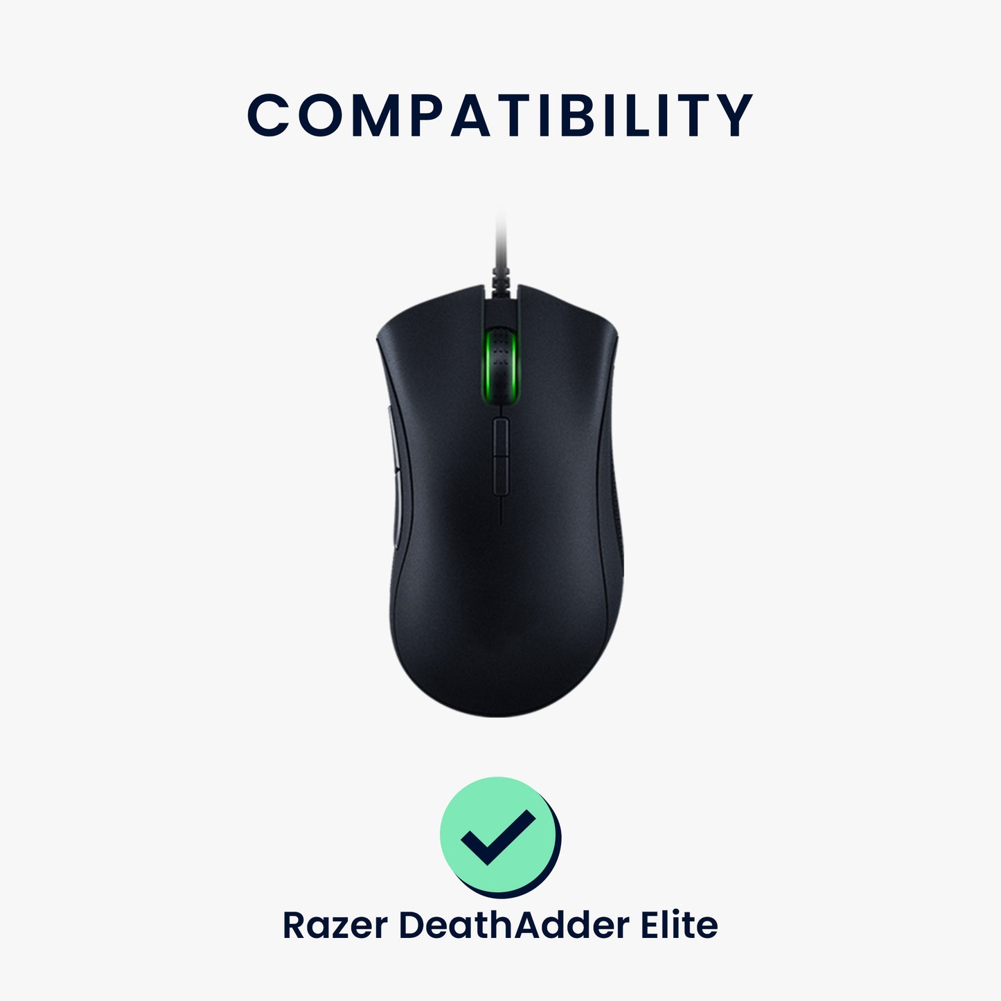 kwmobile Mouse Feet Sticker compatible with Razer DeathAdder Elite Replacement Gliders Mouse Skates Precision Fit Mouse Glides