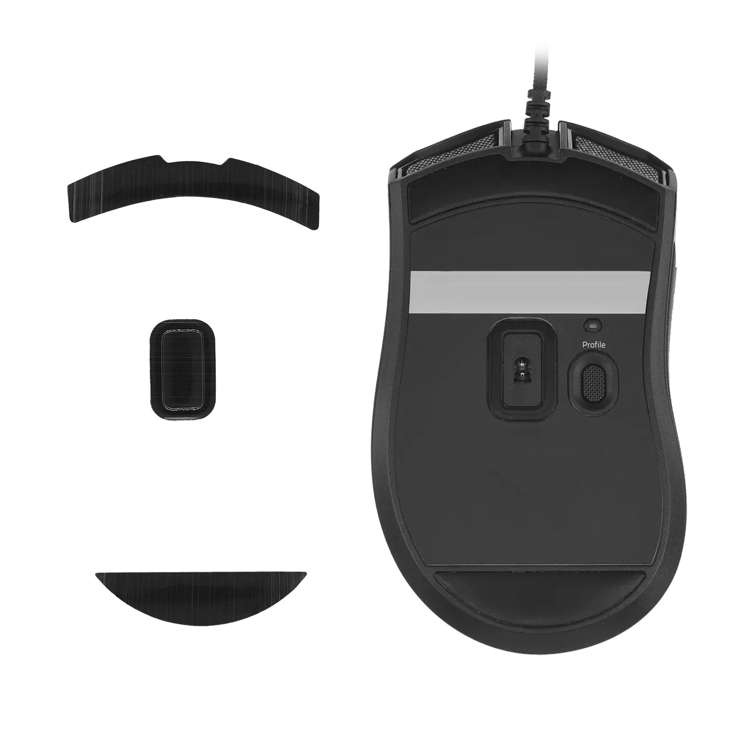 kwmobile Mouse Feet Sticker compatible with Razer Mamba Elite Wired Replacement Glides - Precision Fit Mouse Feet - Mouse Glides