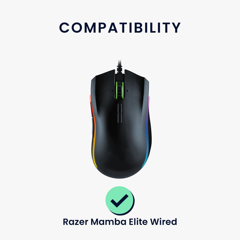 kwmobile Mouse Feet Sticker compatible with Razer Mamba Elite Wired Replacement Glides - Precision Fit Mouse Feet - Mouse Glides