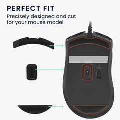 kwmobile Mouse Feet Sticker kompatibel mit Razer Mamba Elite Wired Ersatz Glider - Mausfüße passgenau - Maus Glides