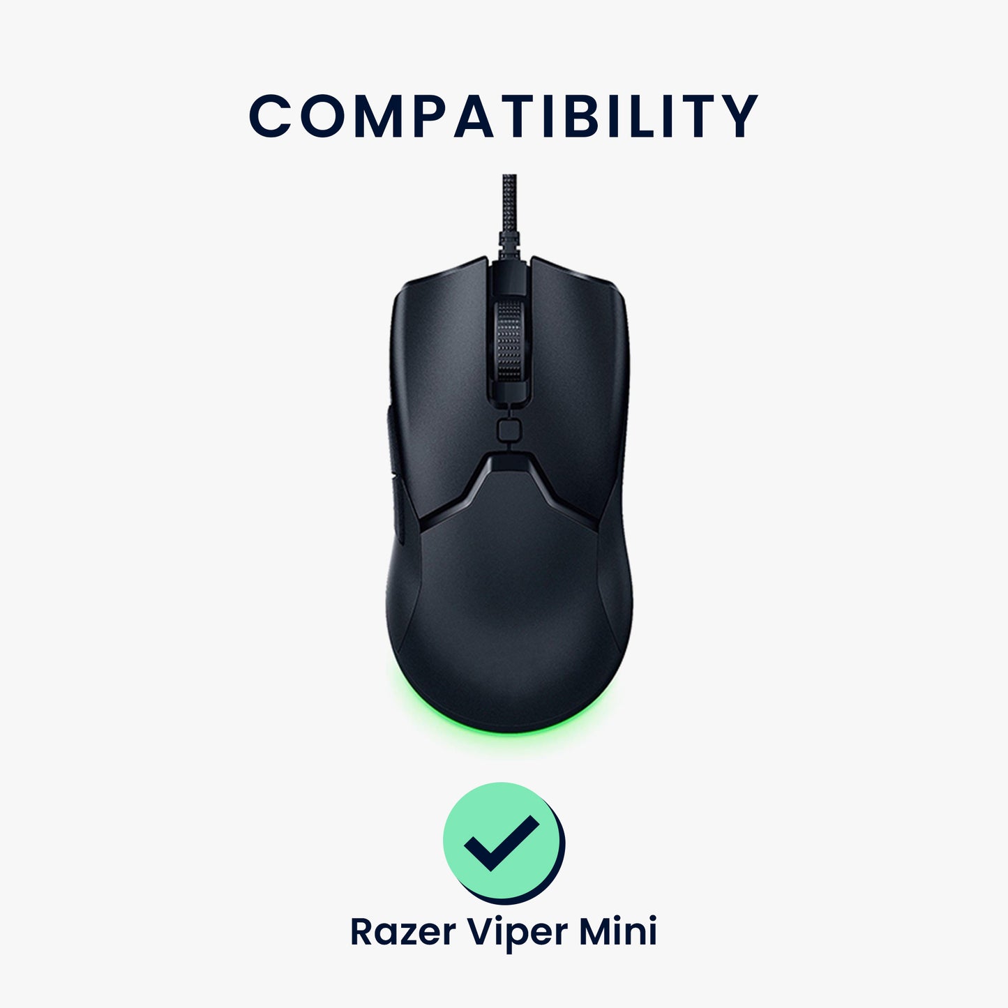 kwmobile Mouse Feet Sticker compatible with Razer Viper Mini Replacement Gliders Mouse Feet precisely fitting Mouse Glides