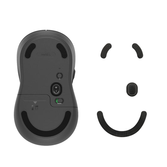 kwmobile Mouse Feet Sticker kompatibel mit Logitech M650 L / M750 L Ersatz Glider - Mausfüße passgenau - Maus Glides in Schwarz Schwarz  