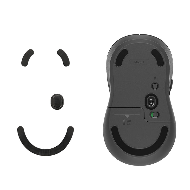 kwmobile Mouse Feet Sticker compatible with Logitech M650 L / M750 L Replacement Gliders Mouse Feet Precision Fit Mouse Glides