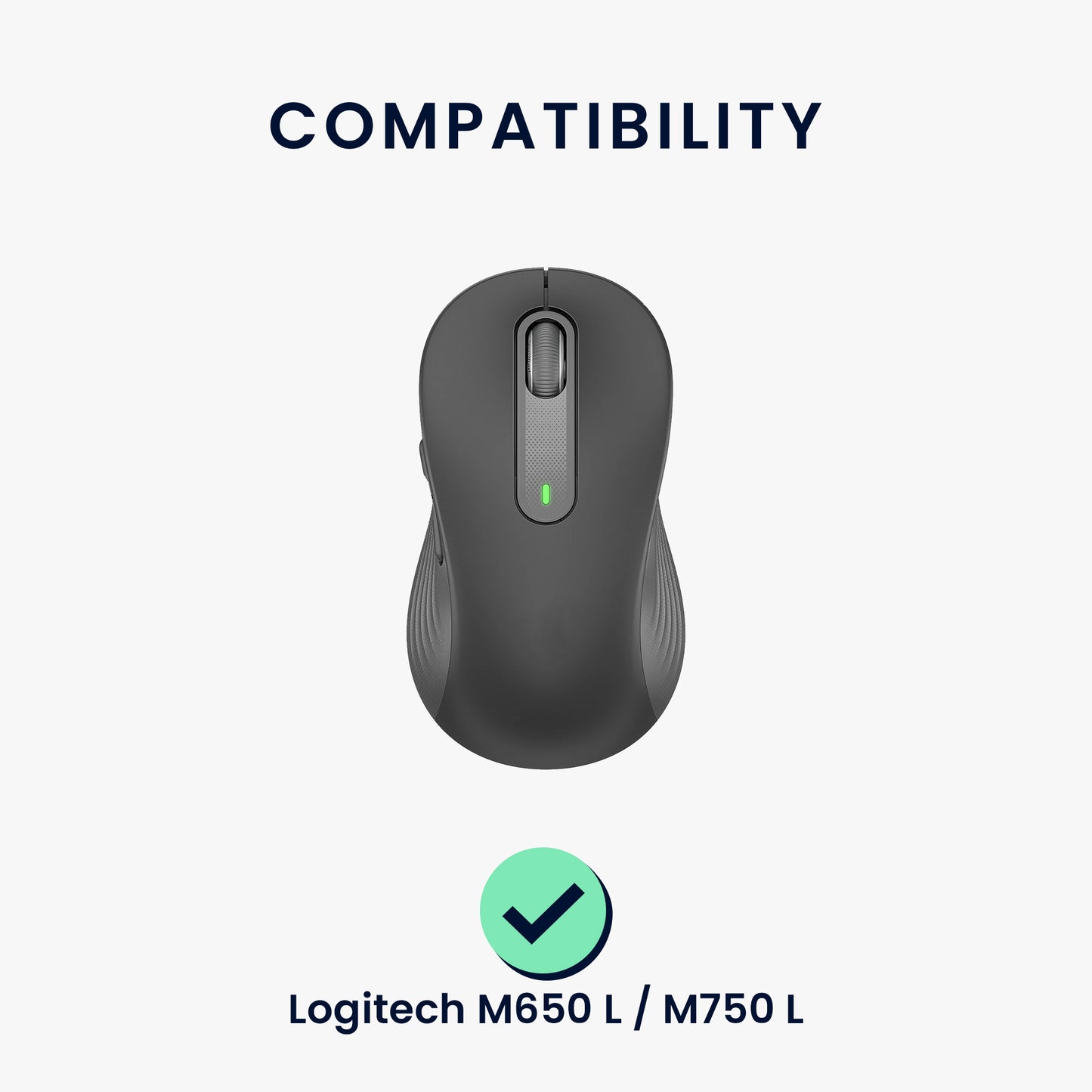kwmobile Mouse Feet Sticker compatible with Logitech M650 L / M750 L Replacement Gliders Mouse Feet Precision Fit Mouse Glides