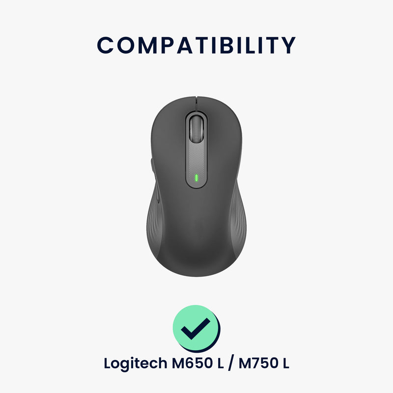 kwmobile Mouse Feet Sticker compatible with Logitech M650 L / M750 L Replacement Gliders Mouse Feet Precision Fit Mouse Glides