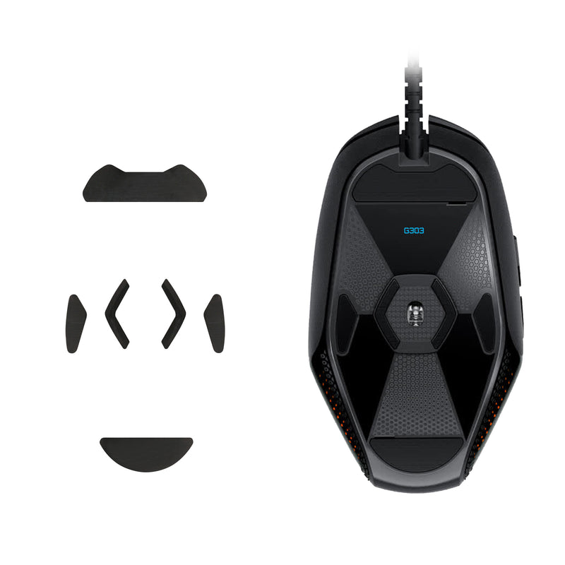 kwmobile Mouse Feet Sticker compatible with Logitech G303 / G302 Replacement Gliders - Precisely Fitting Mouse Feet - Mouse Glides