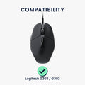 kwmobile Mouse Feet Sticker compatible with Logitech G303 / G302 Replacement Gliders - Precisely Fitting Mouse Feet - Mouse Glides