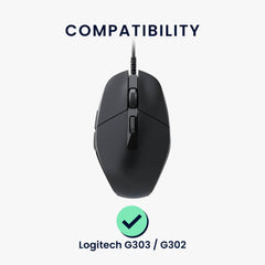 kwmobile Mouse Feet Sticker kompatibel mit Logitech G303 / G302 Ersatz Glider - Mausfüße passgenau - Maus Glides