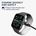 kwmobile USB Charger Cable compatible with Nerunsa P66D / NiUFFiT P66 / Ddidbi P66D / IDW19 / IDW13 / IDW15 Charging Cable - Smartwatch Replacement Cable - Fitness Tracker Charging Cable