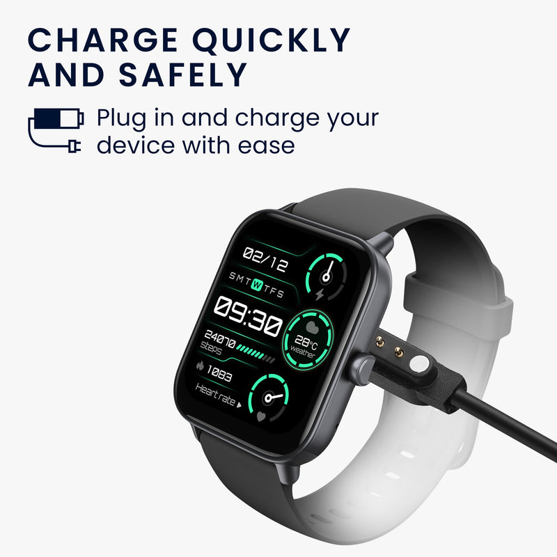 kwmobile USB Charger Cable compatible with Nerunsa P66D / NiUFFiT P66 / Ddidbi P66D / IDW19 / IDW13 / IDW15 Charging Cable - Smartwatch Replacement Cable - Fitness Tracker Charging Cable