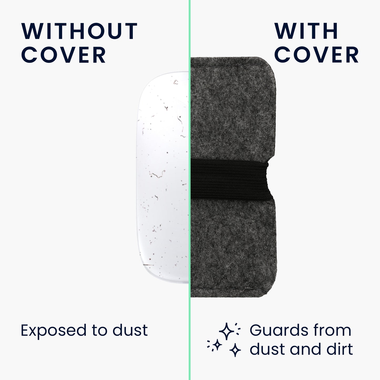kwmobile Case Compatible with Apple Magic Mouse 1 / Magic Mouse 2 / Logitech Pebble Wireless Cover Protective Case for PC Mouse