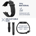 kwmobile Sports Bracelet compatible with Xiaomi Redmi Watch 4 Strap Fitness Tracker Band Set made of Silicone and Nylon