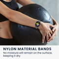 kwmobile Sports Bracelet compatible with Xiaomi Redmi Watch 4 Strap Fitness Tracker Band Set made of Silicone and Nylon