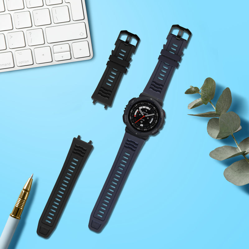 kwmobile Watch Strap for Amazfit Active Edge (A2212) Wristband Fitness Tracker Band Set Replacement Strap Smartwatch
