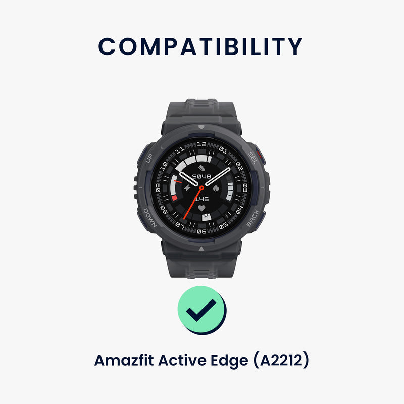 kwmobile Watch Strap for Amazfit Active Edge (A2212) Wristband Fitness Tracker Band Set Replacement Strap Smartwatch
