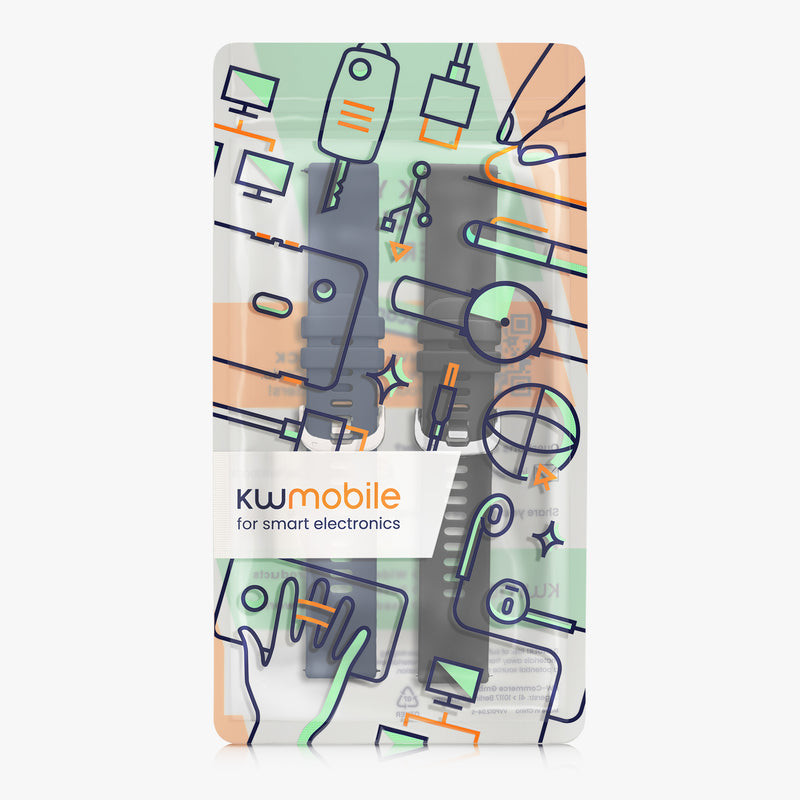 kwmobile Watch Strap for Xiaomi Watch S3 Fitness Tracker Band Set Replacement Strap Smartwatch