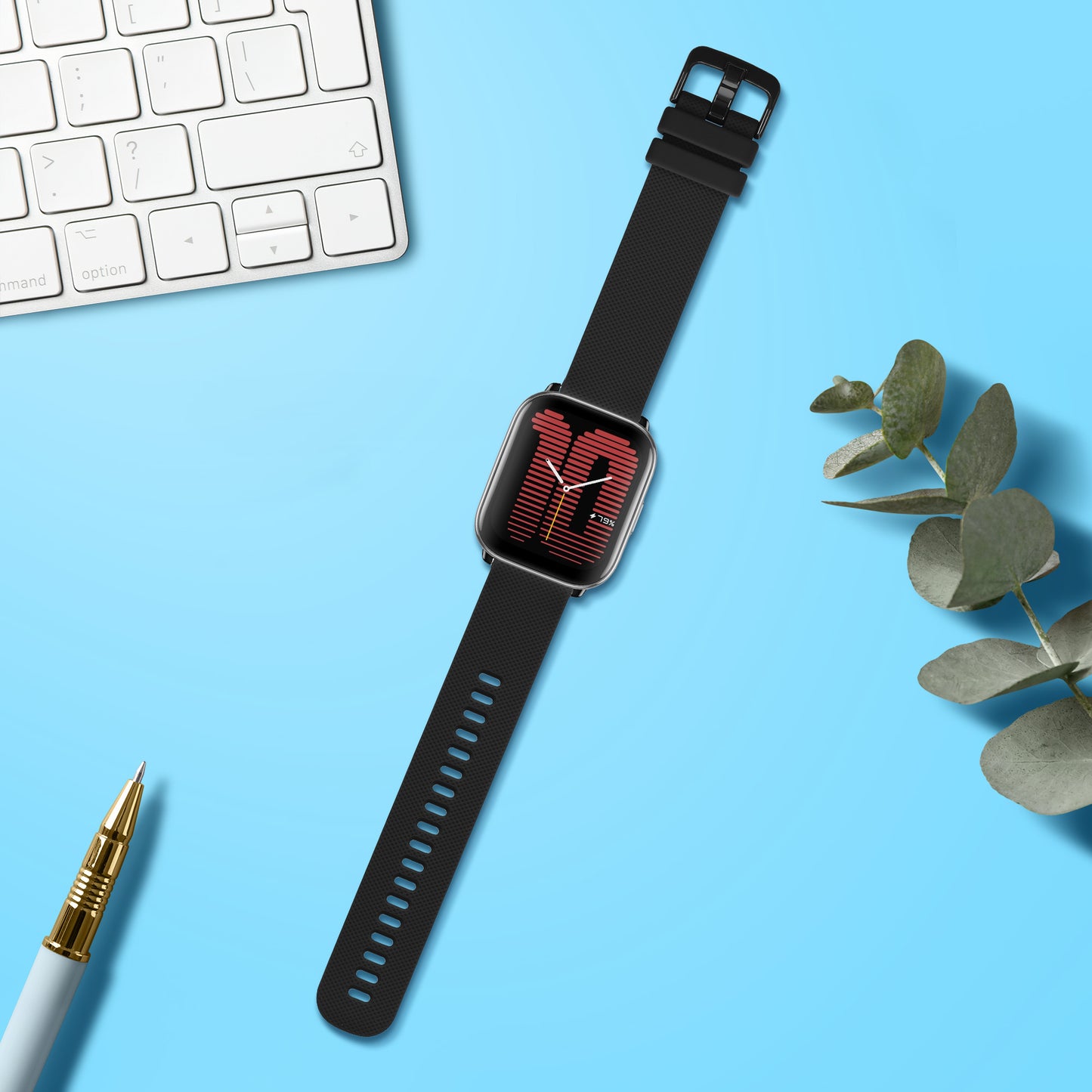 kwmobile Silicone Watch Strap for 20mm Amazfit Active 2 / 2 Square / Active Edge / Bip 3 / GTS 3 4 Band - Replacement Strap for Fitness Tracker - Smartwatch Replacement Band